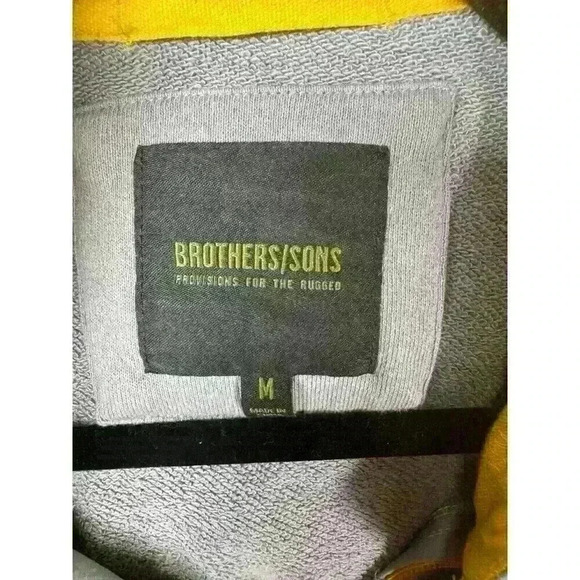 Brothers and Sons Men's French Terry Anorak 1/4 Zip Hooded Pullover - Size M - Picture 5 of 8